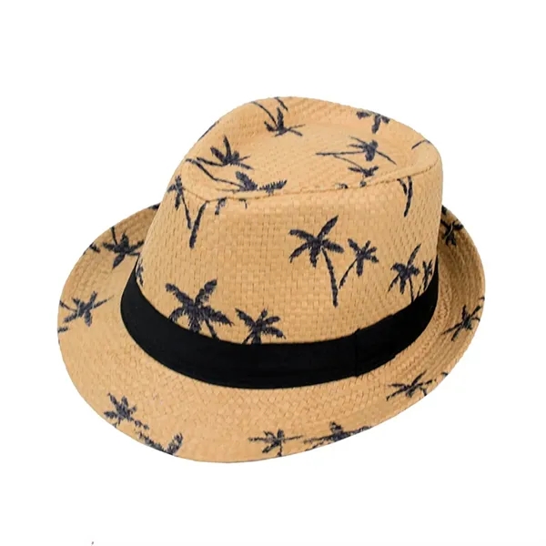 Lightweight Breathable Woven Grass Sun Hat — Cotton — White