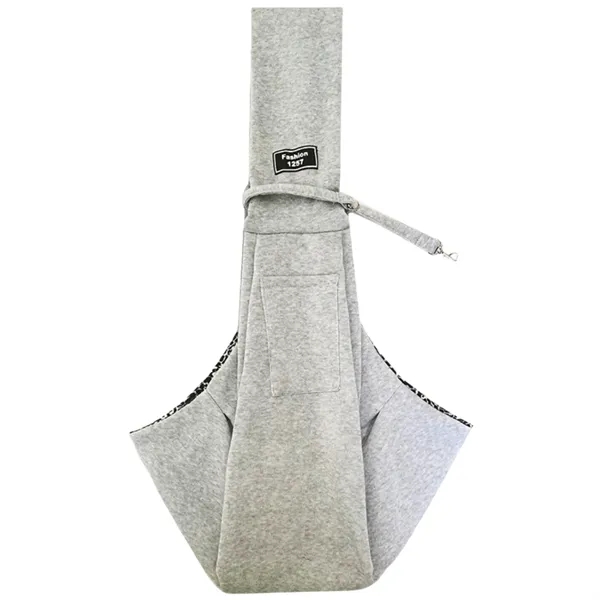 Lightweight Polyester Pet Carrier with Side Pocket — Polyester — Gray