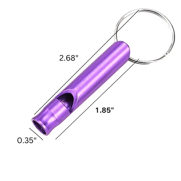 Compact Aluminum Alloy Safety Whistle for Keys and Bags