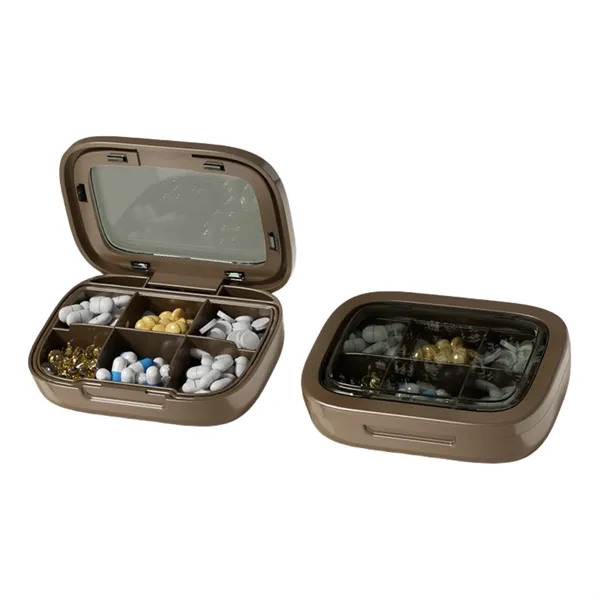 Portable Medicine Organizer with 6 Compartments
