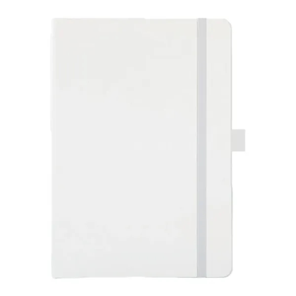 A6 Lay Flat Journal with PU Cover and Straps — Pu — Black