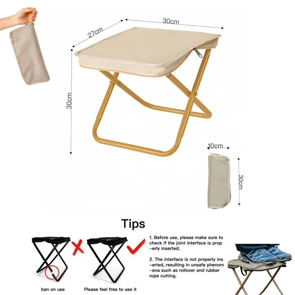 Lightweight Camping Chair with Durable Steel Frame — Oxford+Steel Pipe — Red