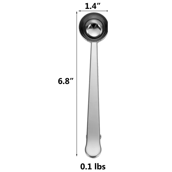 Coffee Measuring Clip Spoon Adjustable 1.4 x 6.8 Inch