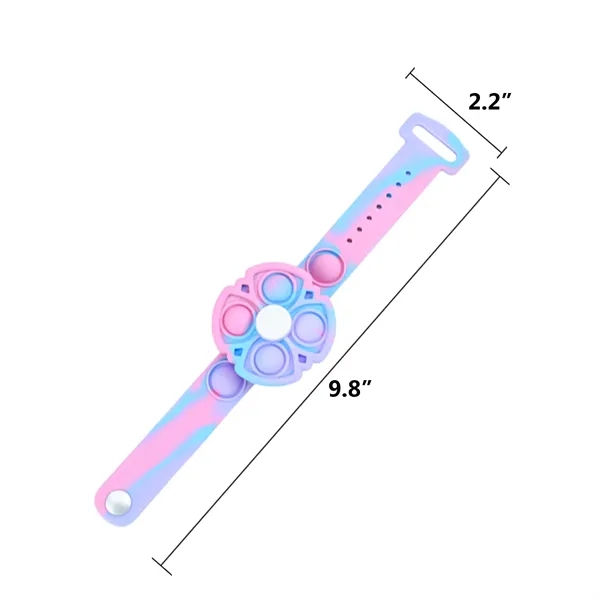 Flexible Silicone Tactile Bubble Bracelet — Silicone — Green