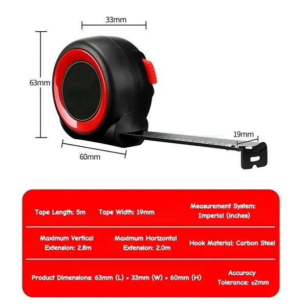 Rust Proof Stainless Steel Tape Measure With Coating