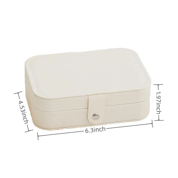 Travel Jewelry Box with 6 Ring Slots and 3 Dividers
