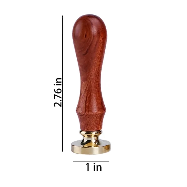 Wooden Handle Custom Wax Seal Stamp, Brass Head