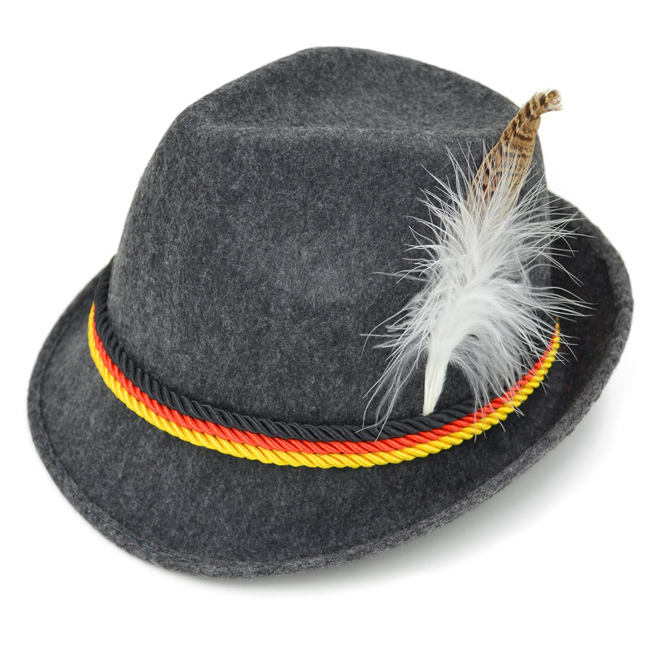 Classic Felt Jazz Hat for Oktoberfest Events — Felt — Purple