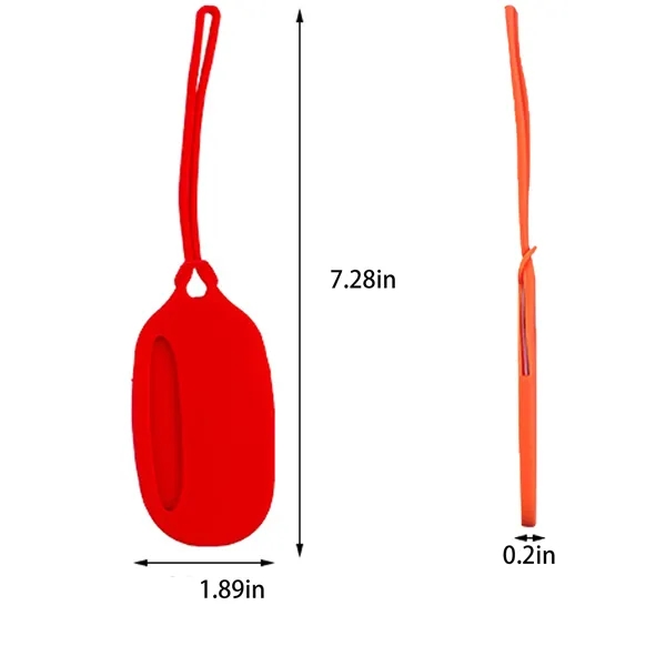 Lightweight Silicone Suitcase Tag with Privacy Panel