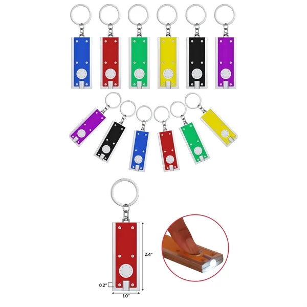 Pocket-Sized ABS LED Flashlight for Keys Bags and Belts — Abs — Red
