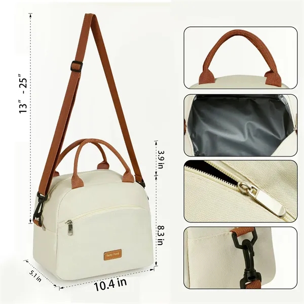 Insulated Lunch Tote with Dual Handles and Waterproof Lining