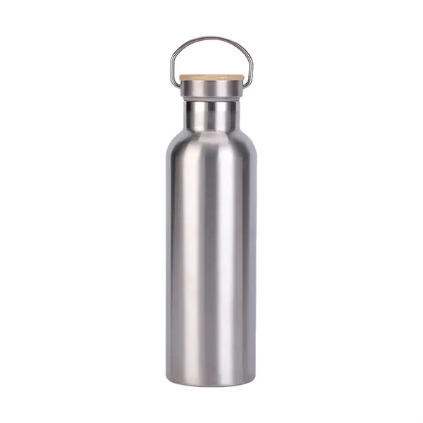 Insulated 20 oz Stainless Steel Bottle Bamboo Lid