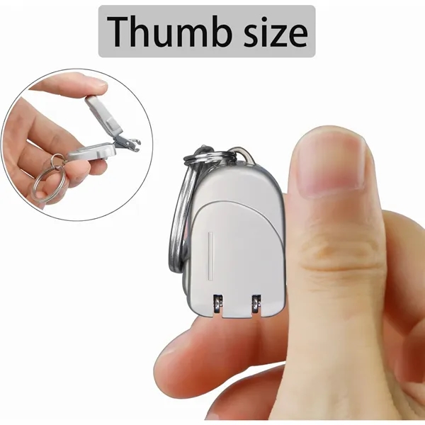 Portable Mini Nail Clipper with Folding Keychain Design