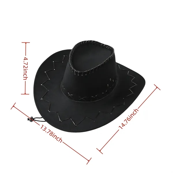 Classic Cowboy Hat for Costumes and Western Events — Polyester — Black