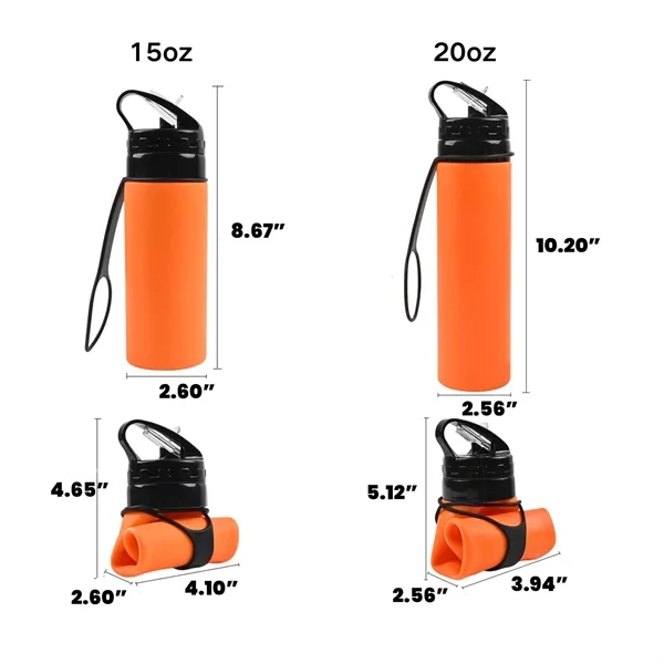 Outdoor Portable Water Cup Folding Silicone PP 8.67 x 2.60