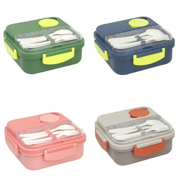1400ml Eco Friendly PP Lunch Box With Utensils