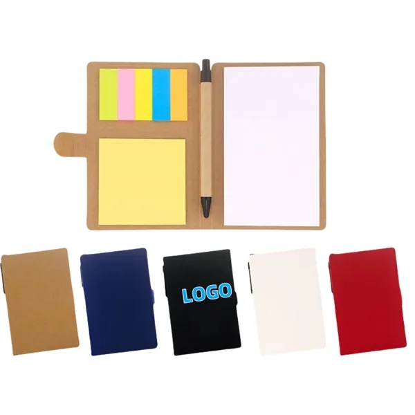 9 x 5.9 Inch Kraft Notebook Note Set — Kraft Paper — Black