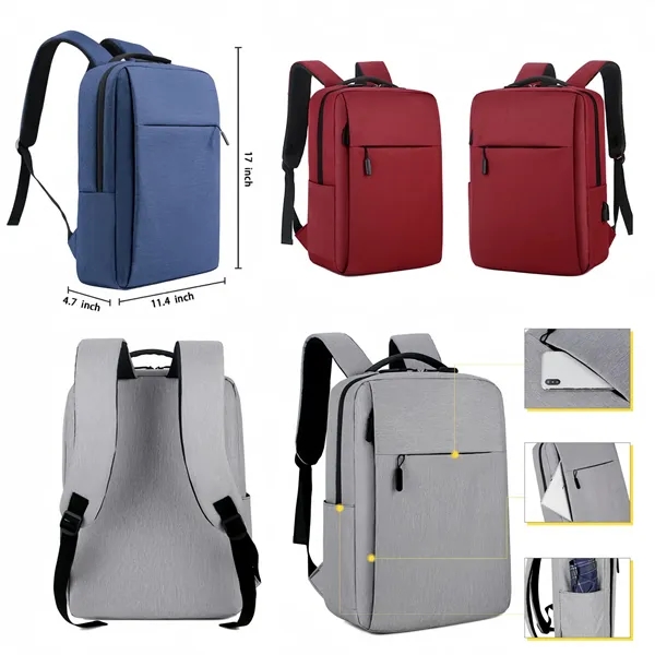 6-Inch Work Backpack with Mesh Padding and Side Pockets