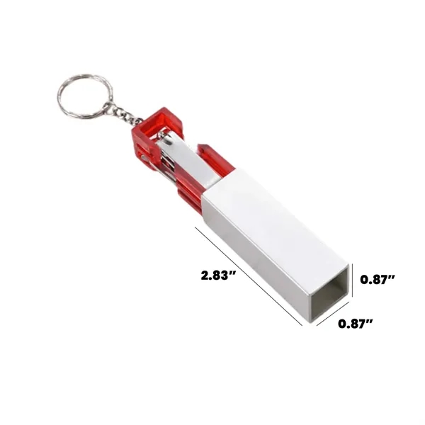 Travel Manicure Tools Set, 2.83 x 0.87 x 0.87 Inch — Metal — White-Red