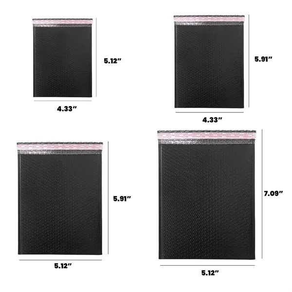 Large PE Cushioning Bubble Mailer Bag — Polyethylene (Pe) — Black