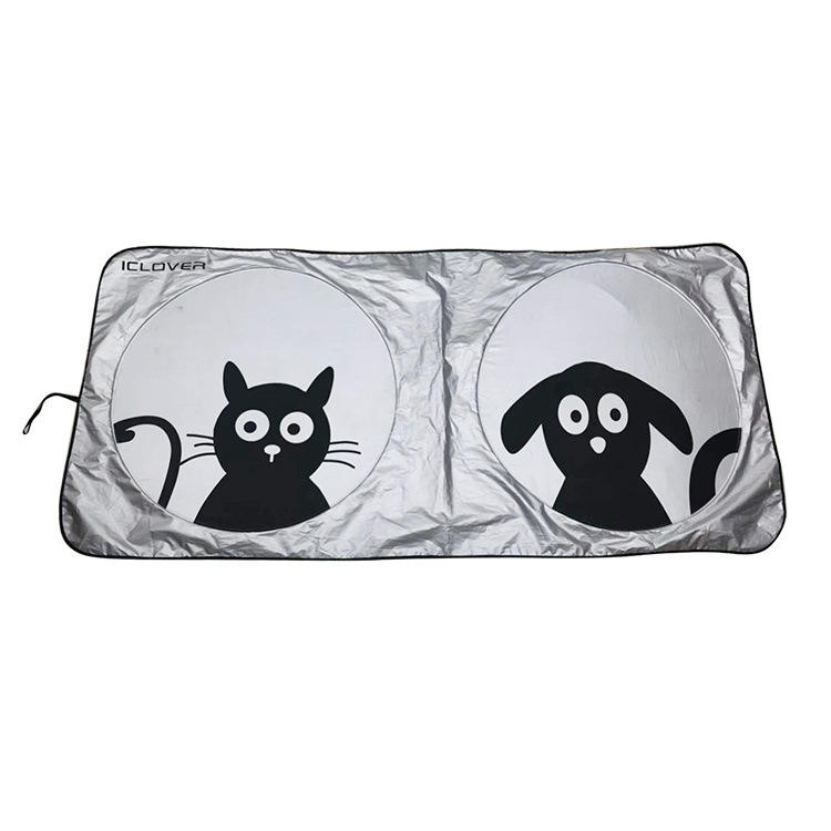 Car Windshield Sunshade with Compact Storage Pouch