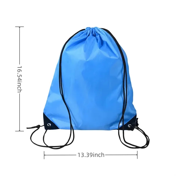 Spacious Portable Polyester Gym Backpack — Polyester — Black
