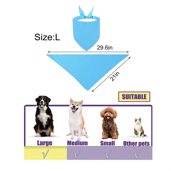 Lightweight Cotton Triangle Pet Bandana