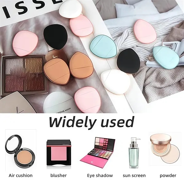 Reusable Mini Triangle Makeup Application Sponge — Non-Latex Sponge — White
