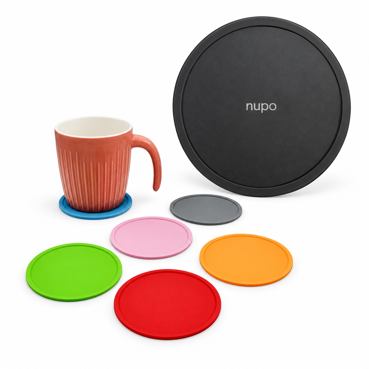Waterproof 2mm Round Silicone Drink Coaster