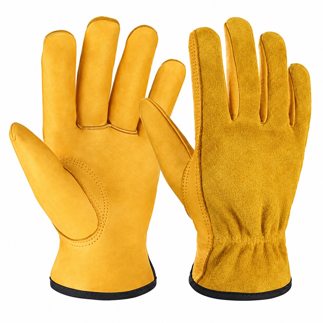 Puncture Resistant Heavy Duty Leather Work Gloves