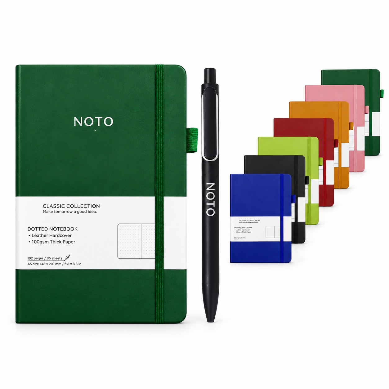 A5 Notebook with 160 Pages and Metal Signature Pen