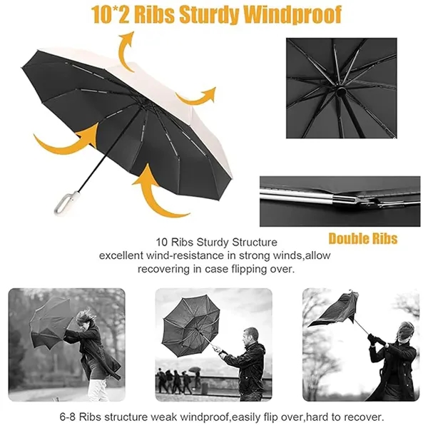 Lightweight Synthetic Steel 42 Inch Buckle Umbrella