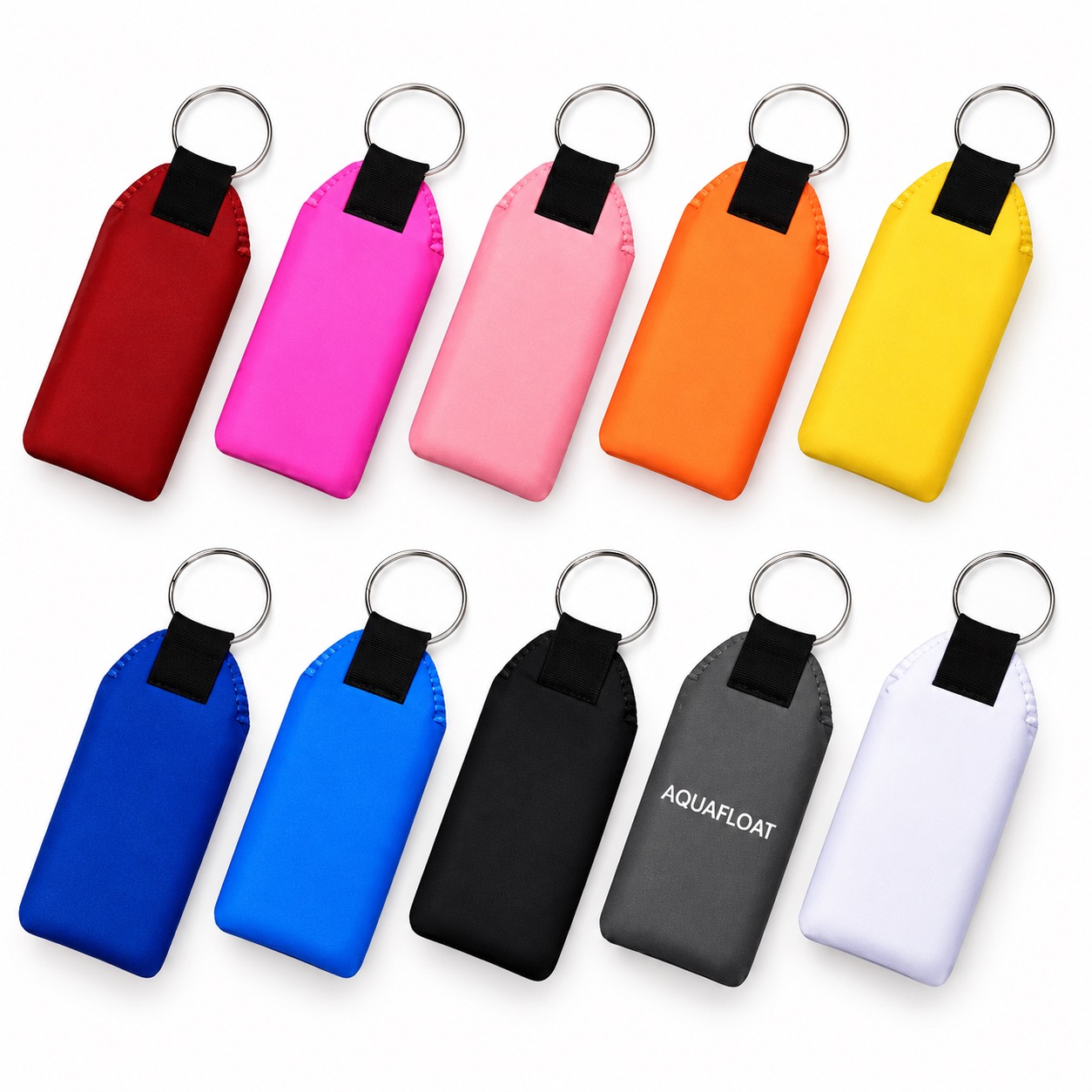 Neoprene Stainless Steel Floating Keychain