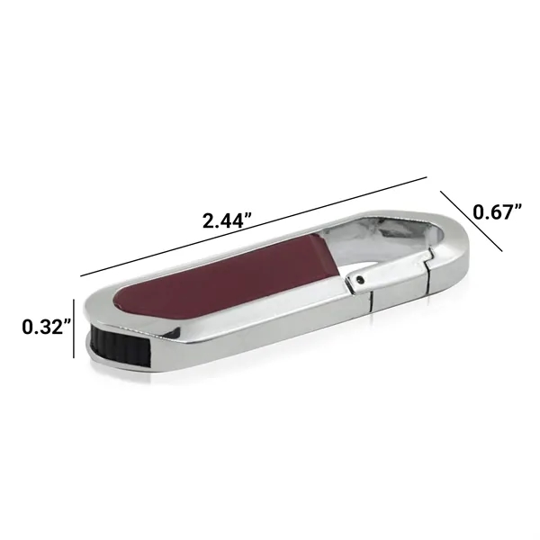 Carabiner USB Flash Drive, 64GB Waterproof Metal Body