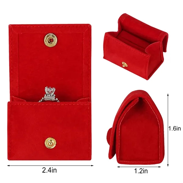 Portable Velvet Box for Rings and Earrings