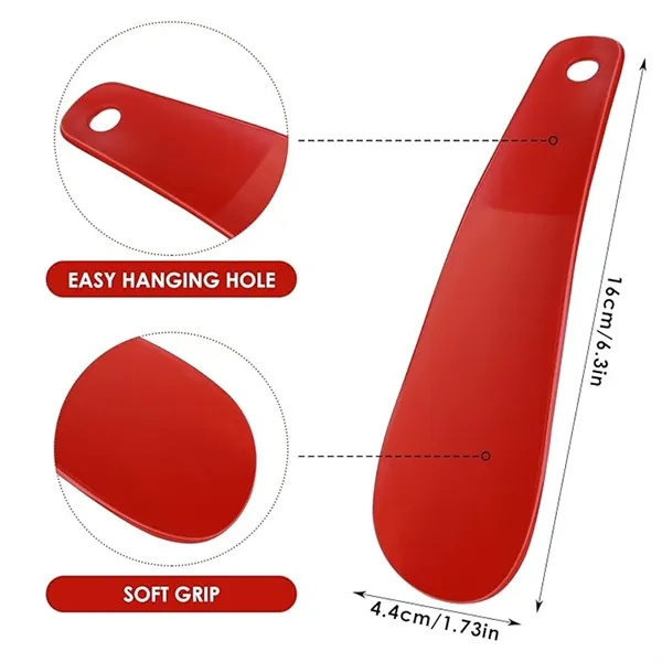 Ergonomic Plastic Shoe Horn with Curved Surface