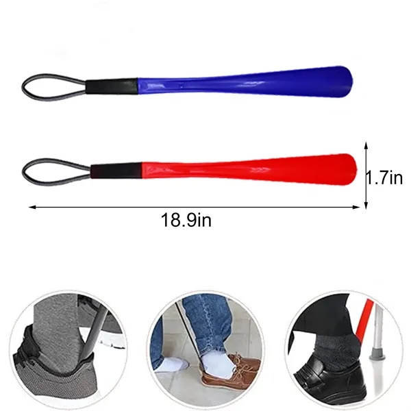 Leather Loop 16 Inch Shoe Horn, Durable ABS