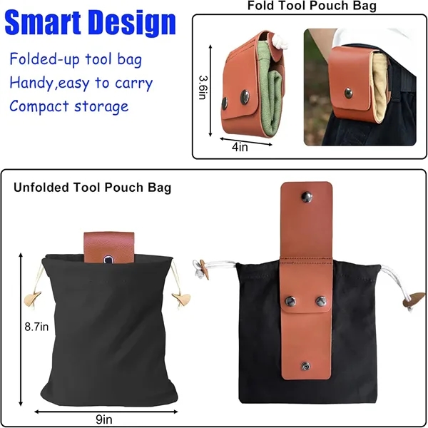 Compact Foldable Waist Bag for Tools and Produce