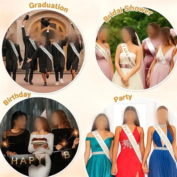 Reusable Hand-Washable Satin Sash 160x9.5cm