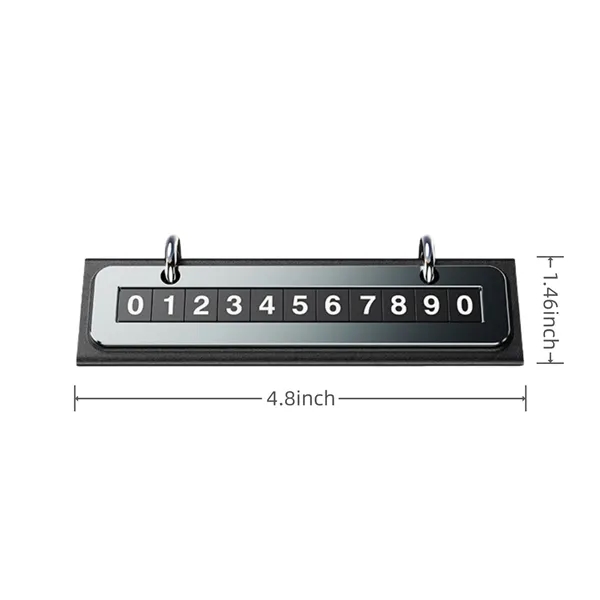 Magnetic Metal Leather Car Parking Plate 4.8 x 1.46