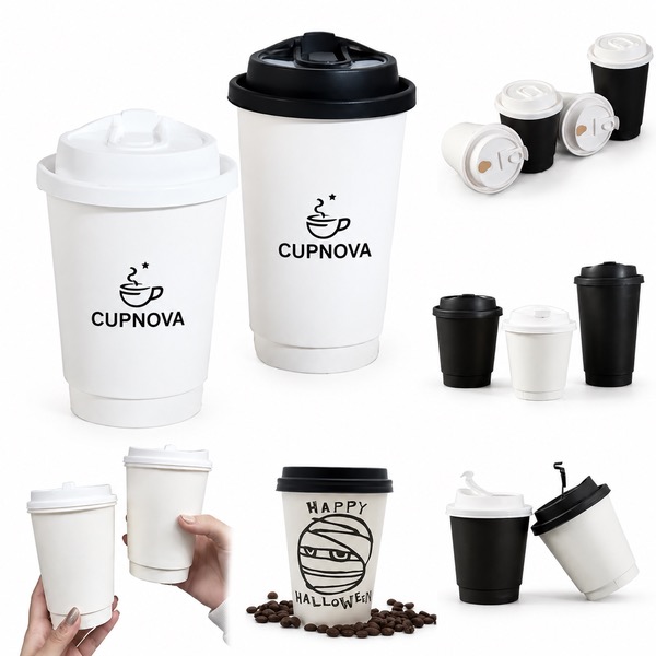 12oz Sustainable Paper Cups for Hot Drinks
