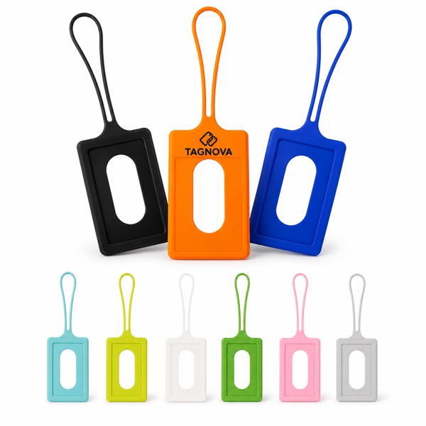 Silicone Luggage Tags with Water Resistant Durable Design