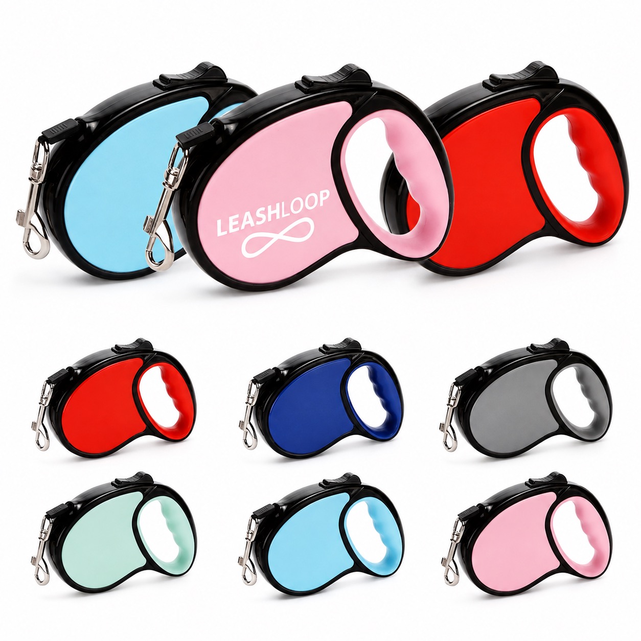 Retractable Dog Leash with 16ft Nylon Tape