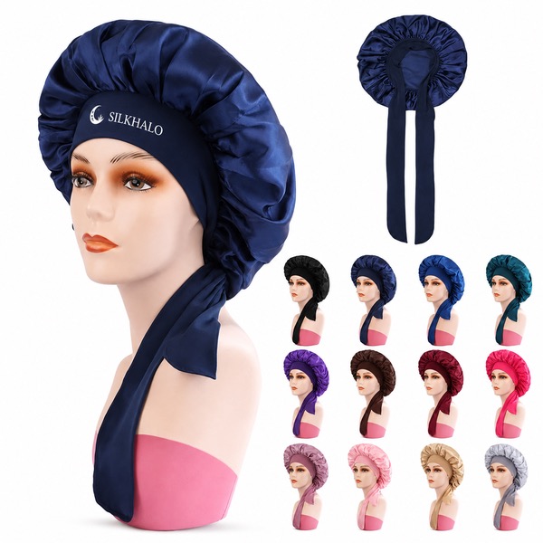 Satin Sleep Cap with Adjustable 57cm Ties
