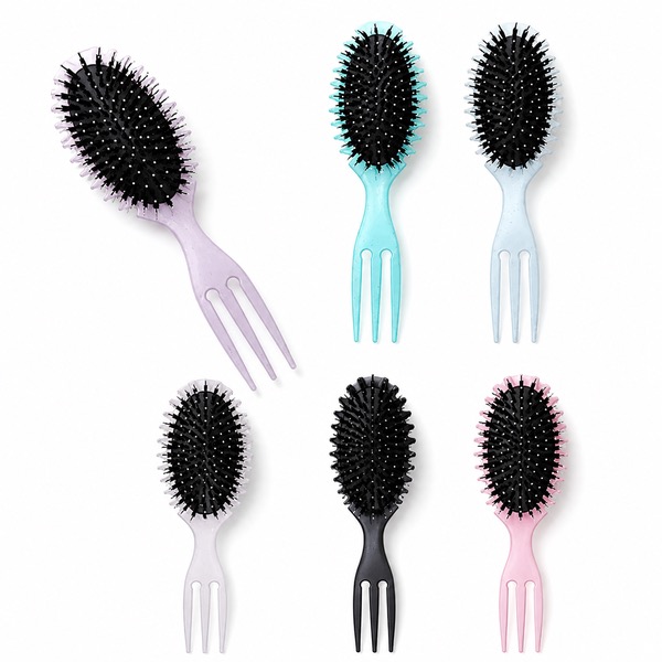 Eco Friendly Scalp Massage Hair Comb 10.4x3.2x1.5in — Nylon — Purple