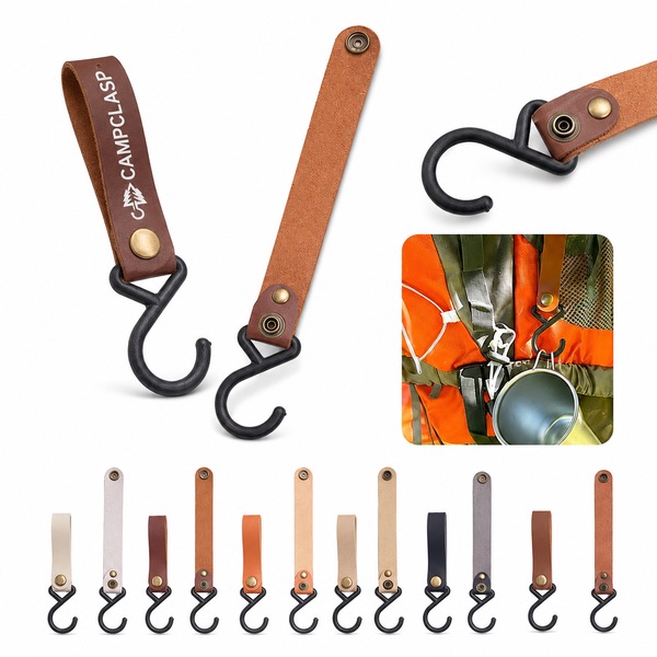 Compact Leather Outdoor Storage Hook