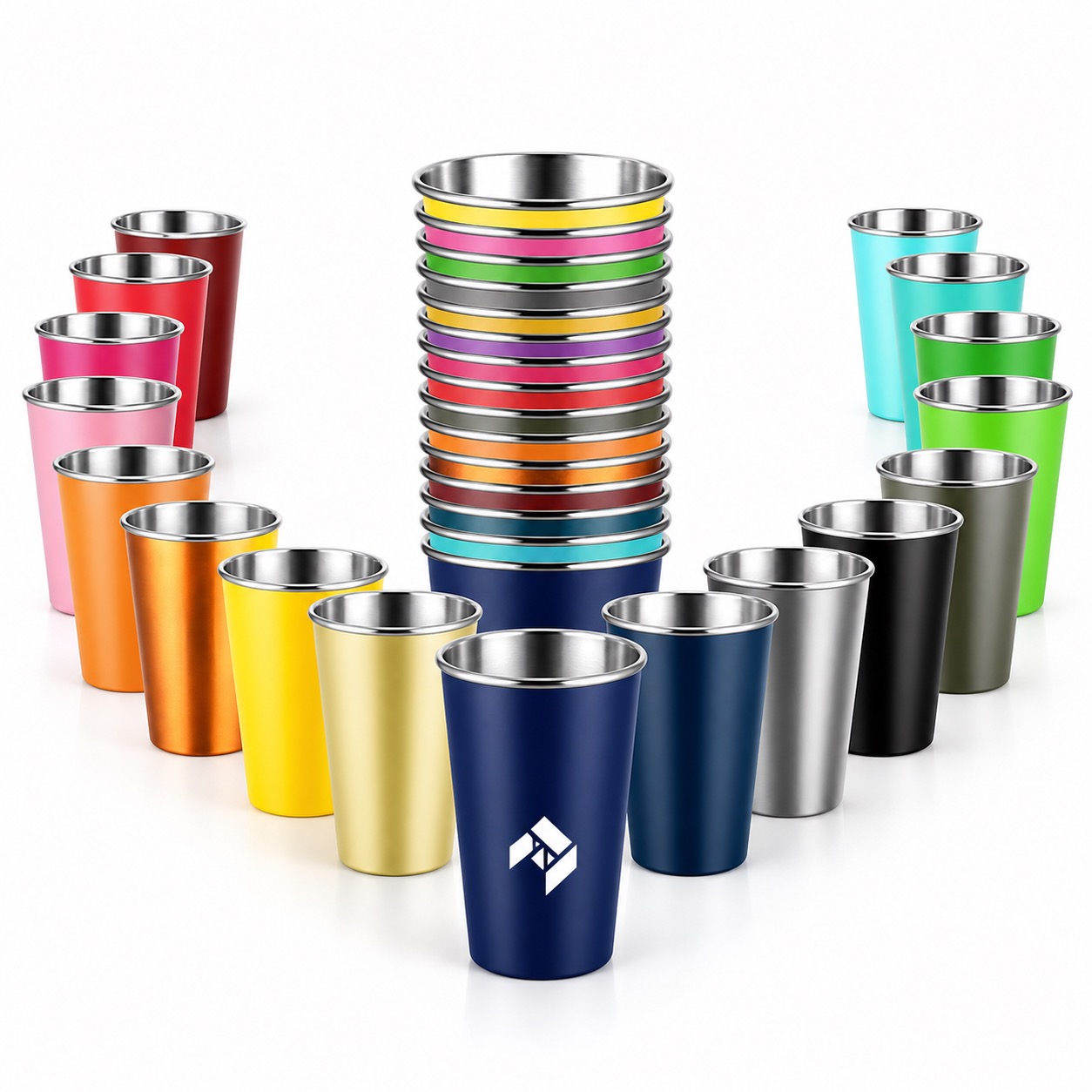 Food Grade 304 Steel 16oz Pint Cups