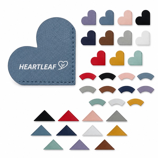 Leather Heart Bookmark 1.97 x 1.97 Inch