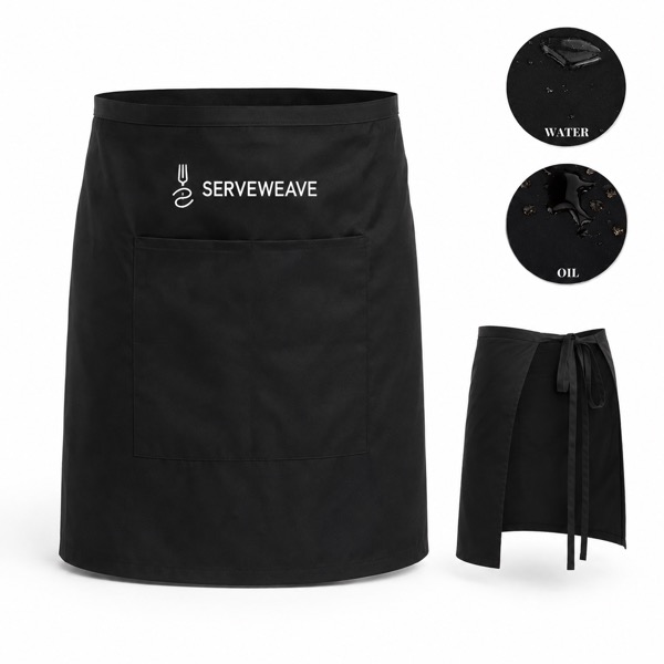 Wrinkle-Resistant Two-Pocket Hospitality Waist Apron