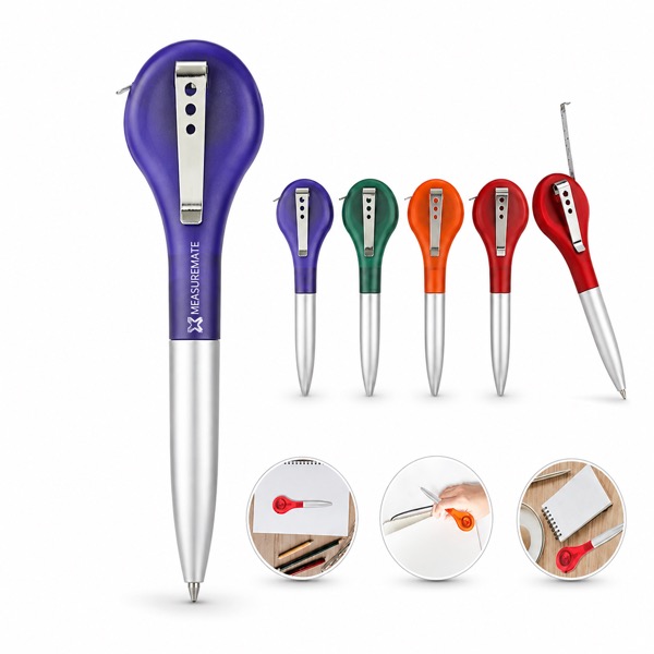 Retractable Tape Measure Rollerball Pen